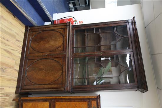 A George III mahogany bookcase cupboard, W. Approx 4ft 3in.